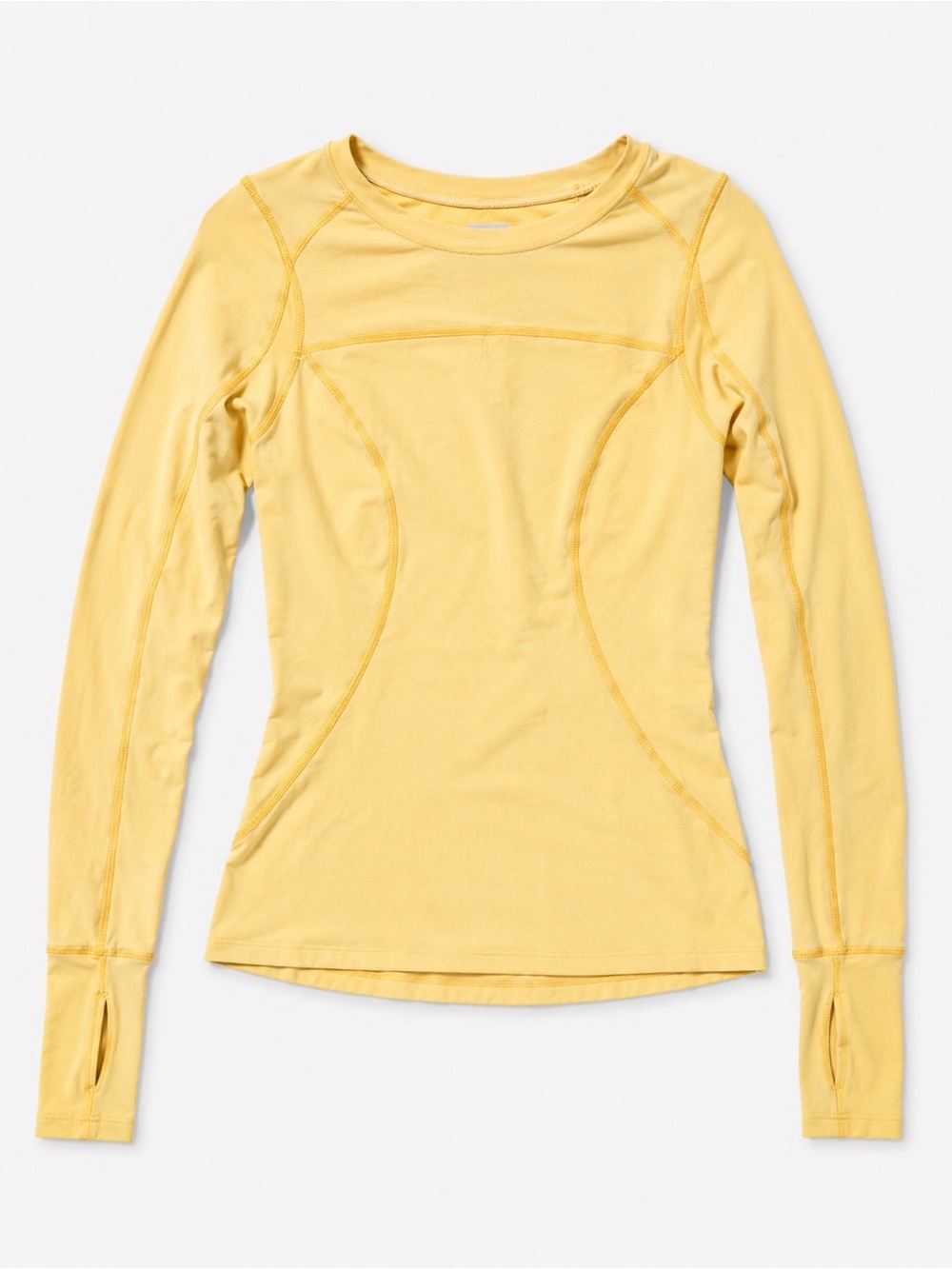 Lululemon Run Reflect Pullover Yellow Size 2 Thumbhole Running Top